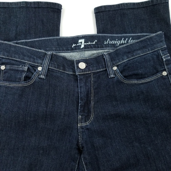 7 For All ManKind Jeans Straight Leg Dark 7FAMK 30 - Picture 7 of 8
